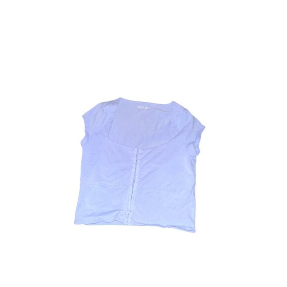 Abercrombie & Fitch Soft A&F Collection Square Neck Cropped Top Blue size Large - Picture 1 of 3
